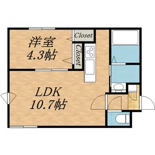 ウイングフィールド【2階】の間取り