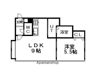 ルーエンハイム北郷【203号室】の間取り