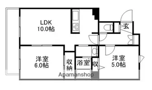 バインド平岸【502号室】の間取り