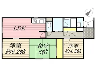 アーバンハイツNAKAI【203号室】の間取り