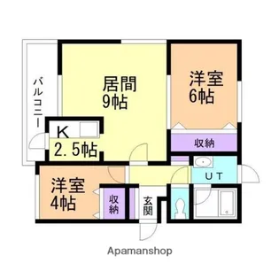センティード北郷【1階】の間取り