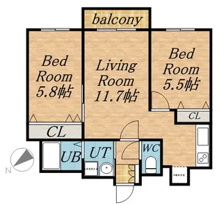 トレスマデラ【3階】の間取り