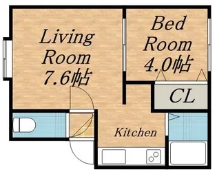 クウォリアⅡ【201号室】の間取り