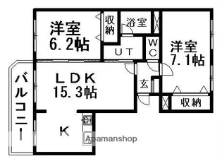 アリエスⅢ【1001号室】の間取り