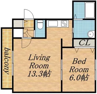 大光六番館【2階】の間取り