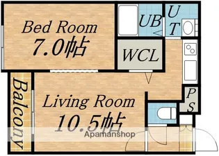 シティロイヤル平和通【8階】の間取り