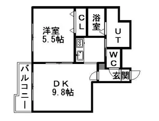 ルミノーゾ厚別【601号室】の間取り