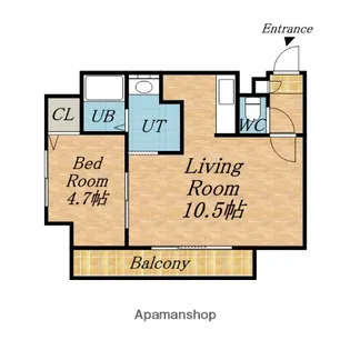 グランドヴュー共応【102号室】の間取り