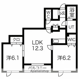 クレマチス6【102号室】の間取り