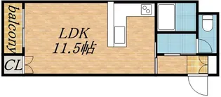 藤井ビル中の島Ⅱ【0101号室】の間取り