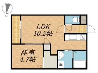 グランメール中の島1ー4【2階】の間取り