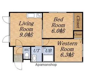 2DKの間取り画像
