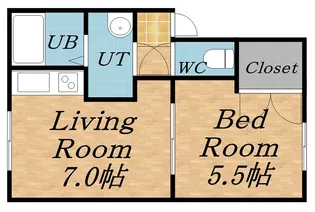 瀬比亜館南郷通B館【303号室】の間取り