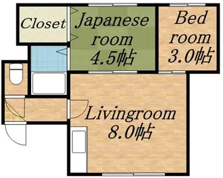 コーポ美園A【202号室】の間取り