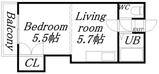 プロシード本通【302号室】の間取り