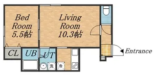 カーサノーチェ【201号室】の間取り