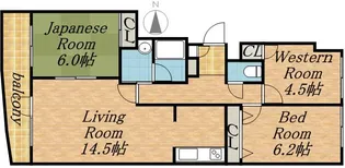 クレア西岡【504号室】の間取り