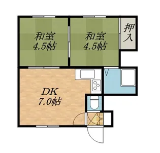ベルメゾン森【5号室】の間取り