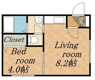 パークコート美園【301号室】の間取り
