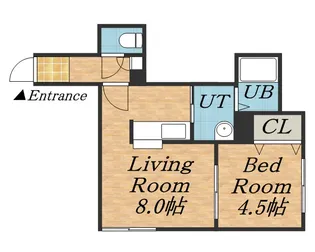 アドバンス南郷14【102号室】の間取り