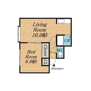 ハイム北郷【205号室】の間取り