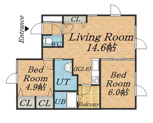 ガーデンブルグ【201号室】の間取り