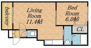 平岸壱番館【4階】の間取り