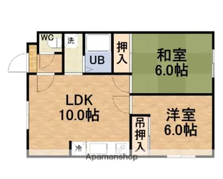 コーポ岡部【2階】の間取り