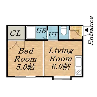 クィーンズコートⅡ【1号室】の間取り