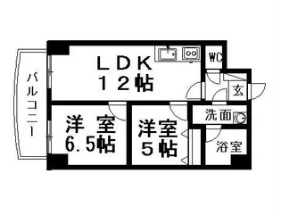 コートロティ美しが丘【1002号室】の間取り