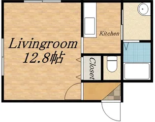 ラフォーレ学園前【4階】の間取り