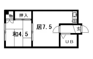 フローラ月寒【A-2号室】の間取り
