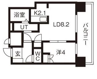 パークアクシス新さっぽろ【6階】の間取り