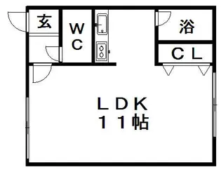 プチフローラK【11号室】の間取り