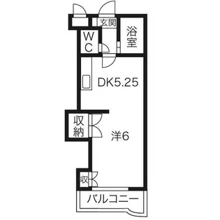 エンドレス三井西岡【108号室】の間取り