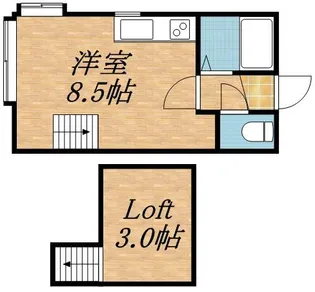TMS平岸【302号室】の間取り