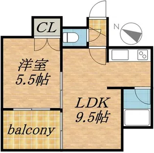 グリーンヒルハイツ【203号室】の間取り