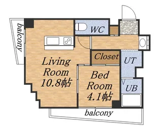 プレサント平和通Ⅱ【903号室】の間取り