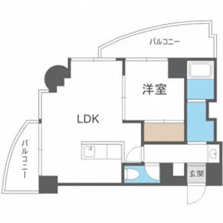 プレサント平和通Ⅱ【102号室】の間取り