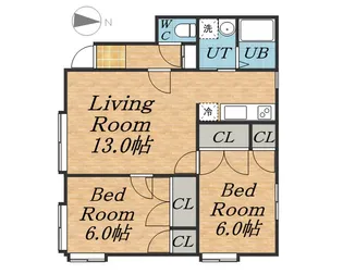 ソシアルトミイNO.38【5号室】の間取り
