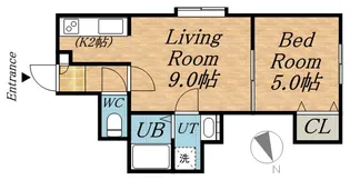 エルズカーサ【101号室】の間取り