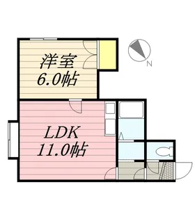 元町アパートメント【205号室】の間取り