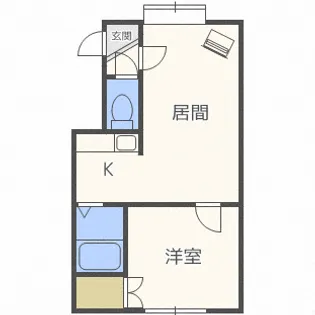 ハイネス菊水【102号室】の間取り