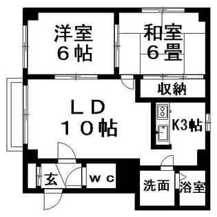 パレスマンション清田【301号室】の間取り