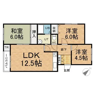 パークサイドマンション【501号室】の間取り