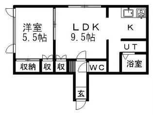 エムエルハイツ【102号室】の間取り