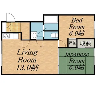 フラワーハイム【102号室】の間取り