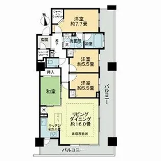 ライオンズひばりが丘フォレストフォート【0202号室】の間取り