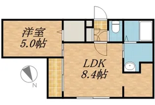 カームレジデンス美園【3階】の間取り