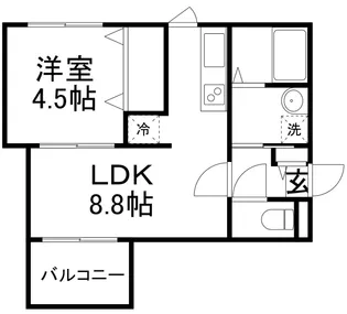フォレストコート福住【4階】の間取り